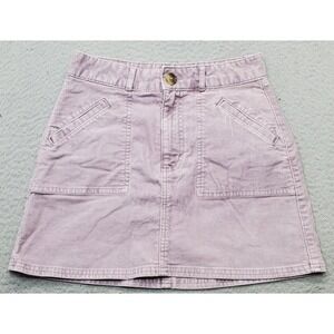 American Eagle Outfitters A Line‎ Skirt Women's 0R Purple Corduroy Super Stretch
